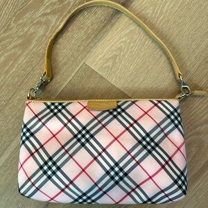 Pink Burberry Nova Check Clutch Blue Label